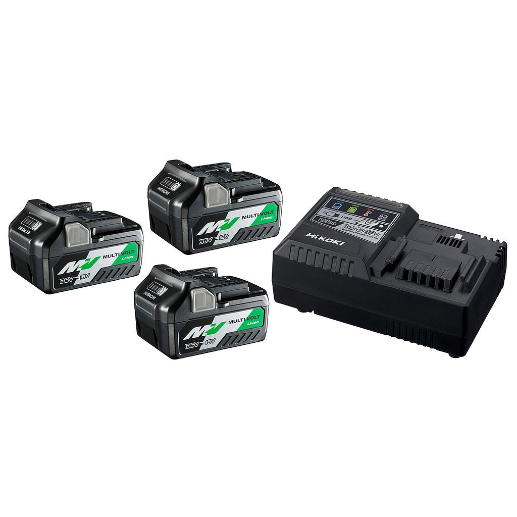 BoosterPack Multi-Volt - 3 x 5Ah 18V / 2,5Ah 36V + Lader UC18YSL3